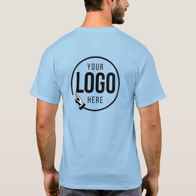 Business Logotyp Front & Back Print här Manar T-Sh T Shirt (Baksida)