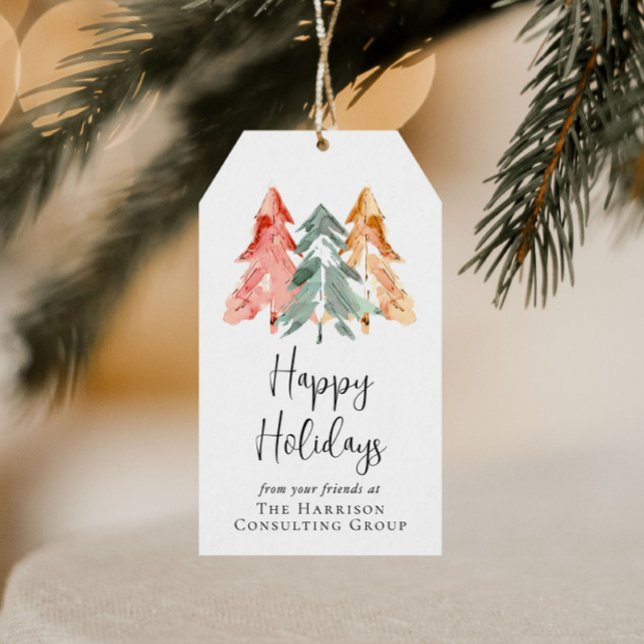 Business Logotyp Glad helg Watercolor-jul Presentetikett (Skapare uppladdad)