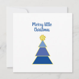 Business Logotyp God jul Blue - Enkelt fyrkant Kort