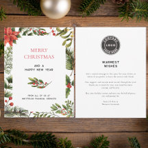 Business Logotyp God jul Botanical Hälsning