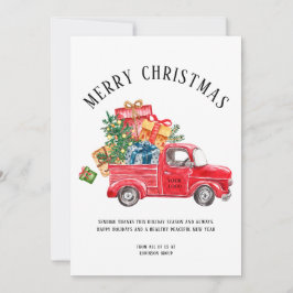 Business Logotyp God jul Träd Red Lastbil Julkort