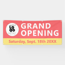 Business Logotyp Grand Open Banner-skylt utomhus