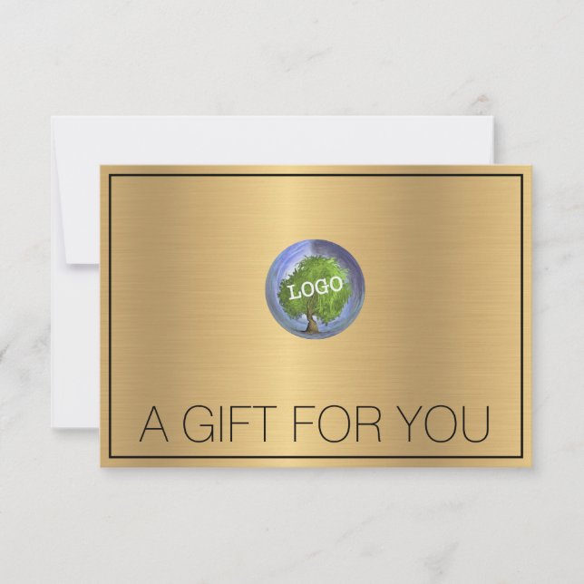 Business Logotyp Guld Gift-certifikat (Framsida)