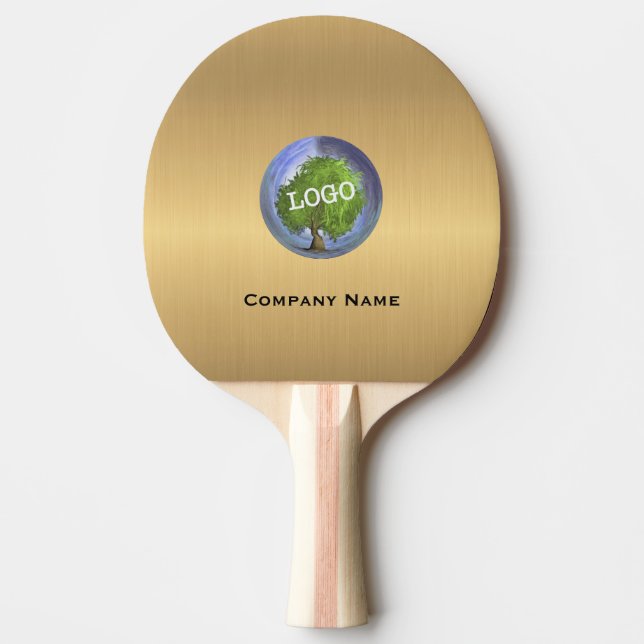 Business Logotyp Guld Pingisracket (Framsidan)