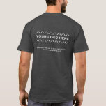 Business Logotyp Heather Grått T Shirt<br><div class="desc">Enkel anpassningsbar, god grått-affärsmall i modernt minimalistiskt stil med enkel uppdatering av mallen för företagets logotyp. Företagets logotyp på framsidan lämnas, logotyp och anpassningsbar på baksidan av stora företag. Designat med en banderollbild för vågräts logotyp kan du anpassa genom att ändra text och bild med hjälp av fält eller genom...</div>