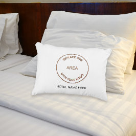 Business Logotyp Hotel Guest House Namn White Prydnadskudde