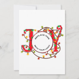 Business Logotyp jul Joy Bauble Julkort