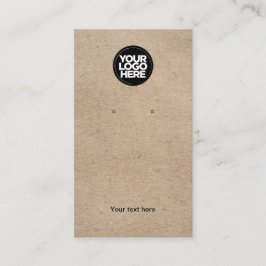 Business Logotyp Kraft Brown Earring Visning Card Visitkort