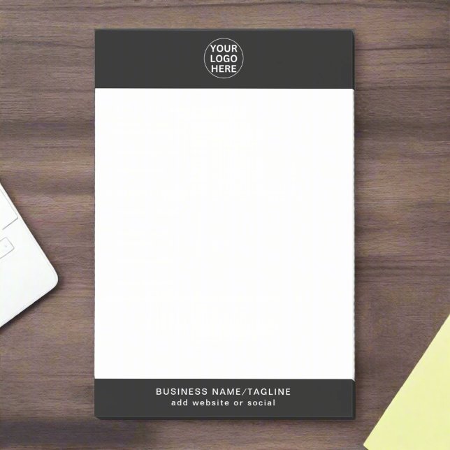 Business Logotyp l Promotive Black & White Promo Post-it Block (Skapare uppladdad)
