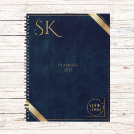 Business Logotyp Luxury Navy Leather 2025 Anpassni