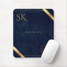 Business Logotyp Luxury Navy Leather 2025 Anpassni Musmatta