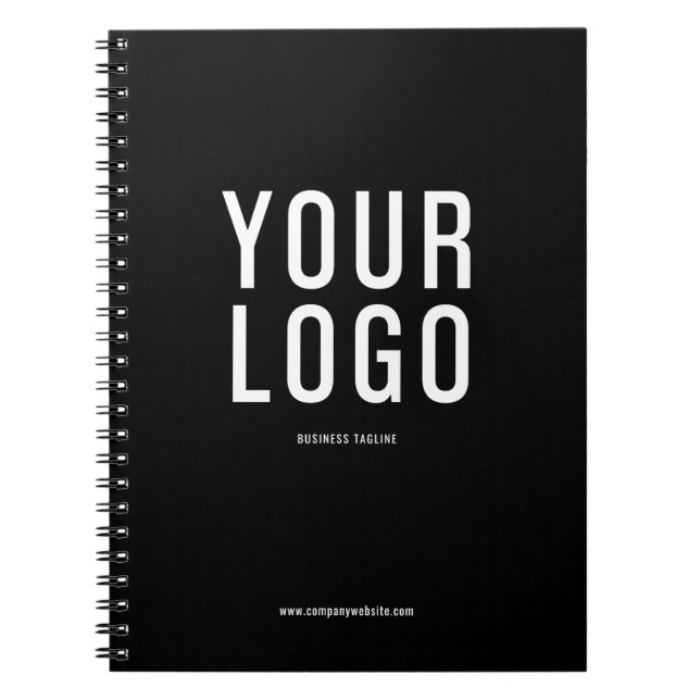 Business Logotyp Minimal Black and White-kampanj Anteckningsbok (Framsidan)