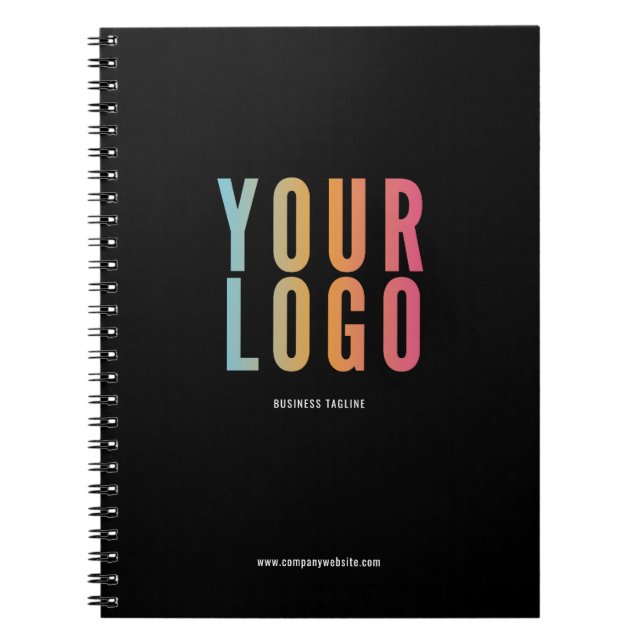 Business Logotyp Minimal Black and White-kampanj Anteckningsbok (Framsidan)