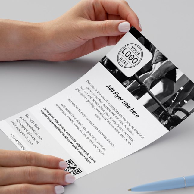 Business Logotyp - minimalistisk, enkel svart vit Flygblad (Skapare uppladdad)