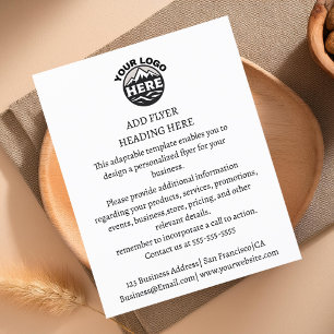 Business Logotyp Minimum Marknadsföring White Flygblad