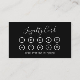 Business Logotyp Modern Black Professionell Compan Lojalitetskort