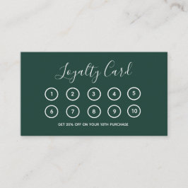 Business Logotyp Modern Emerald Professionell Comp Lojalitetskort