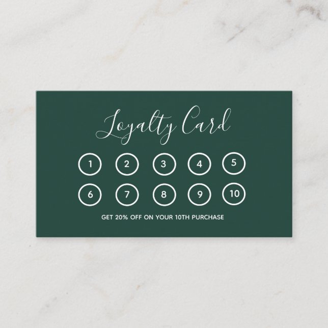 Business Logotyp Modern Emerald Professionell Comp Lojalitetskort (Framsida)