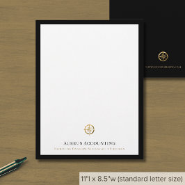 Business Logotyp Modern Luxury Black Gräns Brevhuvud