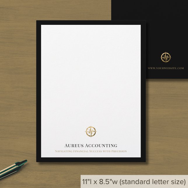 Business Logotyp Modern Luxury Black Gräns Brevhuvud (Skapare uppladdad)