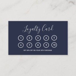 Business Logotyp Modern Navy Professionell Company Lojalitetskort