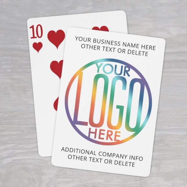Business Logotyp Modern Promotive Black and White Casinokort (Skapare uppladdad)