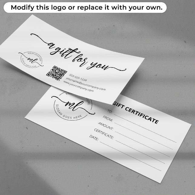 Business Logotyp Monogram Initialer Gift Certifica (Skapare uppladdad)