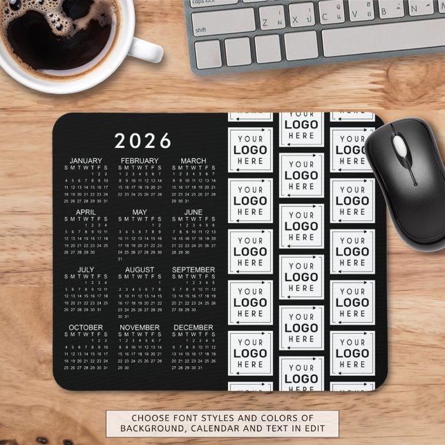 Business Logotyp Mönster 2026 Calendar Anpassnings Musmatta (Skapare uppladdad)