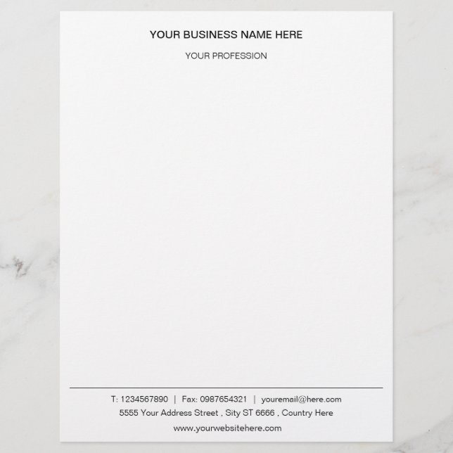 Business Logotyp Namn Adress Info Letterhead Brevhuvud (Framsida)
