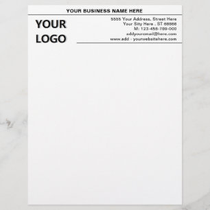 Business Logotyp Namn Adress Letterhead-mall Brevhuvud