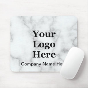Business Logotyp & Namn Faux White Marble-mall Musmatta