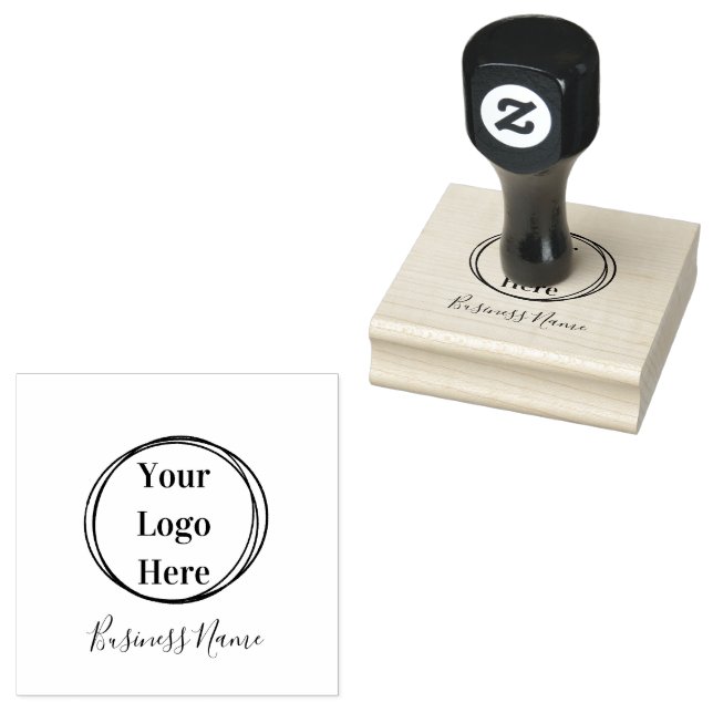 Business Logotyp Namn Modern Minimalistic Stämpel (Stämplad)