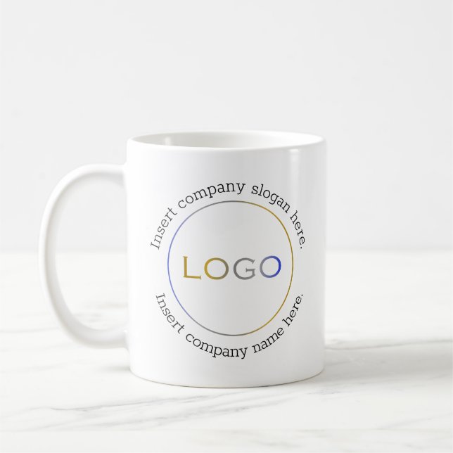 Business Logotyp Namn Slogan-minimalistisk Profess Kaffemugg (Vänster)