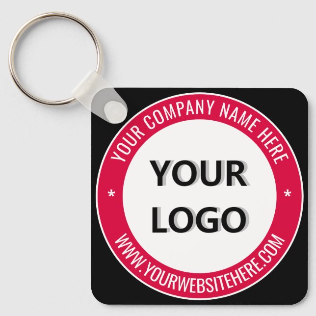 Business Logotyp Namn webbplats - säljfrämjande ny Nyckelring (Framsida)