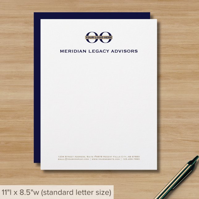 Business Logotyp Navy Blue Brevhuvud (Skapare uppladdad)
