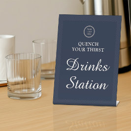Business Logotyp Navy Blue Professionell Drink Sta