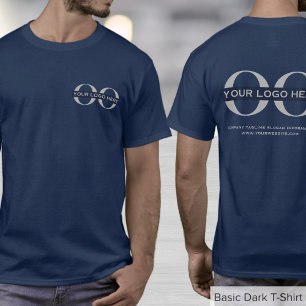 Business Logotyp Navy Blue T Shirt