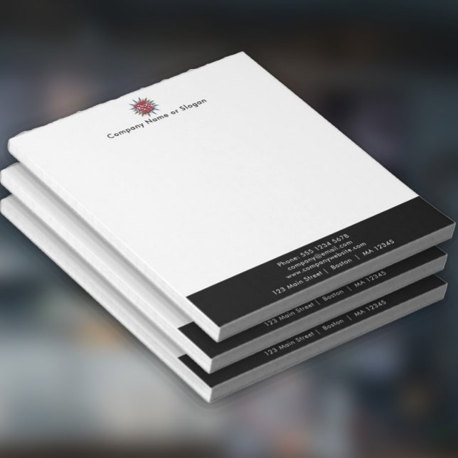 Business Logotyp och Adress Upload Anteckningsblock (Skapare uppladdad)