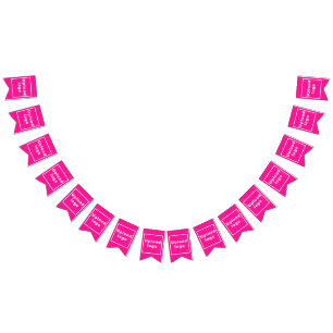 Business Logotyp on Rosa Swallowtail Bunting Banne Vimplar