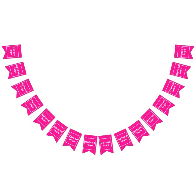 Business Logotyp on Rosa Swallowtail Bunting Banne Vimplar (Alla)