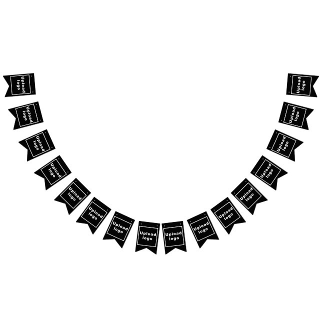 Business Logotyp på Black Swallowtail Bunting Bann Vimplar (Alla)