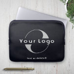Business logotyp på Black White, Clean brand Compa Laptop Fodral<br><div class="desc">Anpassningsbarnas logotyp på minsta möjliga rena Laptop sleeve. Lägg till logotyp och text.</div>