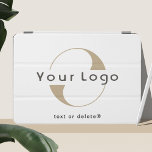 Business logotyp på Clean White, Professionell Com iPad Mini Skydd<br><div class="desc">Anpassningsbarnas logotyp på minsta möjliga rena ipad cover. Lägg till logotyp och text.</div>