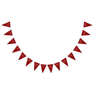 Business Logotyp på Red Triangle Bunting Banner Vimplar