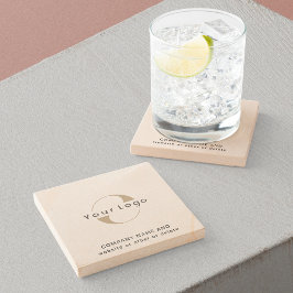Business logotyp på Sandstone, enkel minimal varum Stenunderlägg