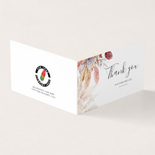 Business Logotyp Pampas Grass Terracotta Tack Visitkort
