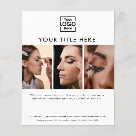 Business Logotyp Professionell Beauty Salon 3 Phot Flygblad