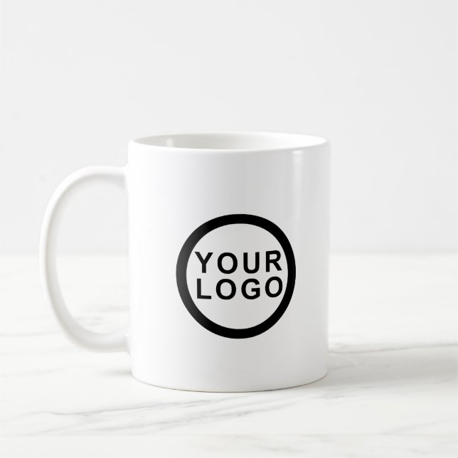 Business Logotyp Professionell Brand White Kaffemugg (Vänster)