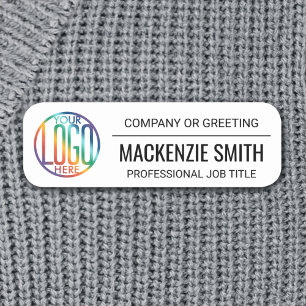 Business Logotyp Professionell Employee Basic Whit Namnbricka
