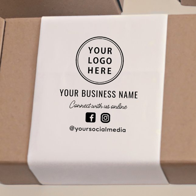 Business Logotyp Promoted Social Media Självfärgande Stämpel (Skapare uppladdad)